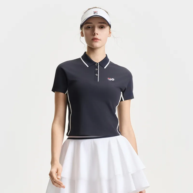 FILA TENNIS Polo Shirt Women's RD Royal Blue-3