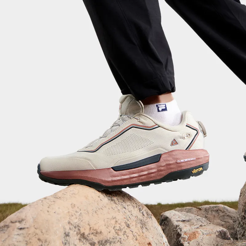 FILA BOA EXPLORER 2 Slip Resistant Breathable Low Top Outdoor Shoes Men's Almond Milk White-6