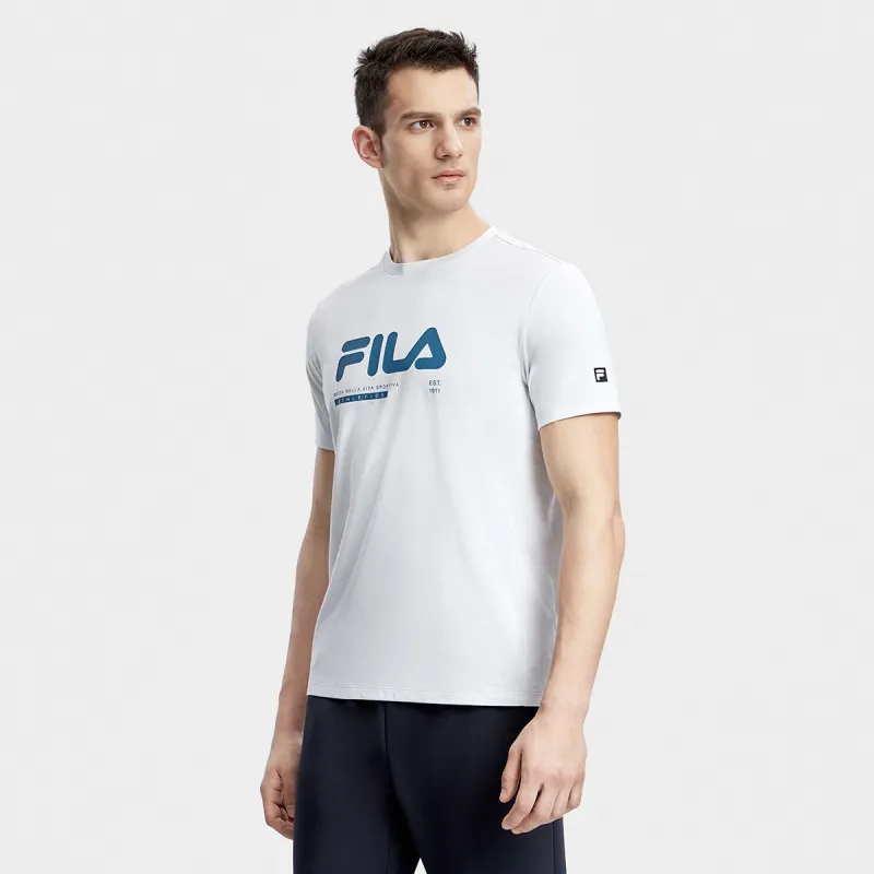 FILA T Shirt Men's Cool Stone White-2