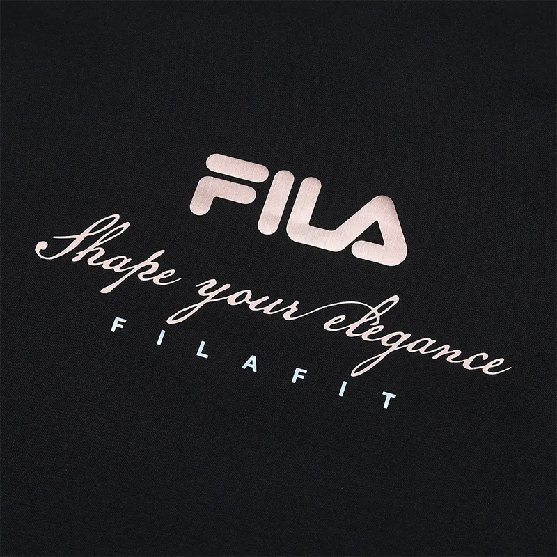 FILA Fitness Regular T Shirt Women's Pitch Black-6