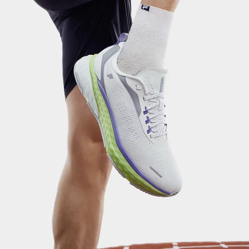 FILA SPD CHEETAH Anti Slip And Wear Resistant Breathable Low Top Casual Running Shoes Men's White Green-7