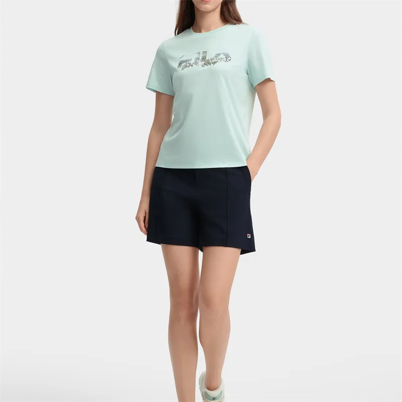 FILA T Shirts Women's Pond Aqua Green-2