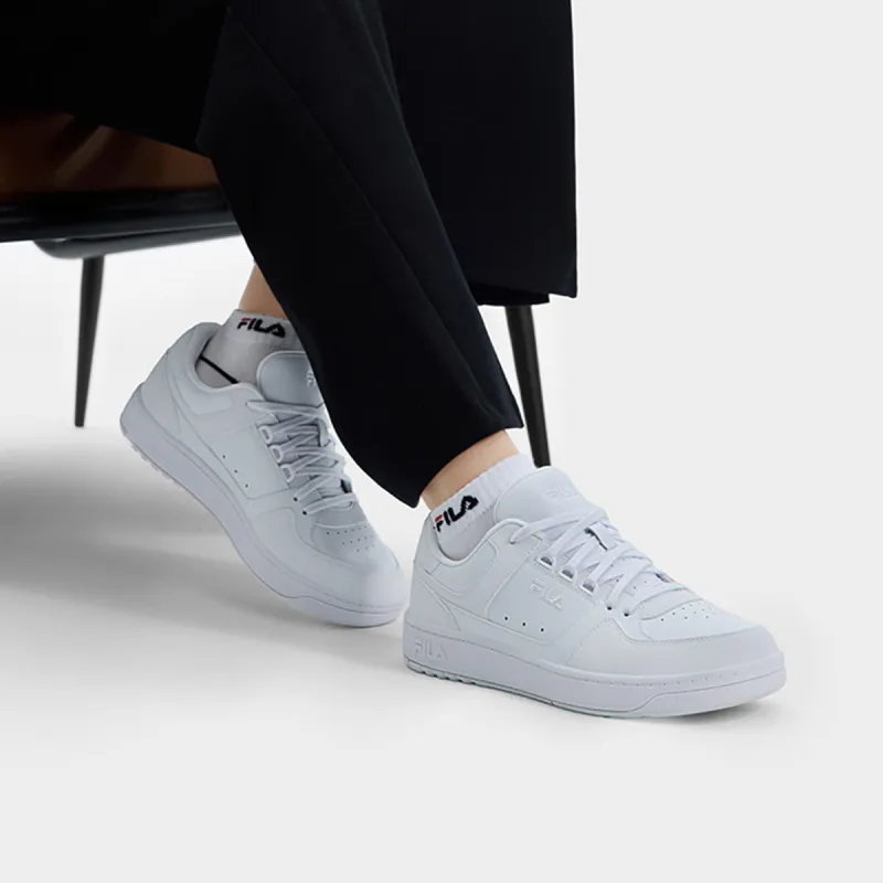 FILA Anti Slip Wear Resistant Low Top Skateboard Shoes Women's FILA White-4