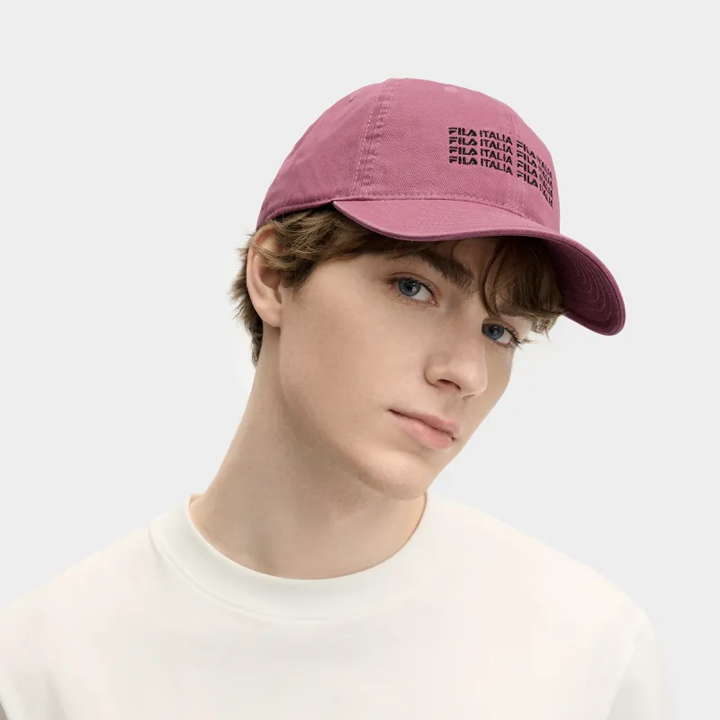 FILA Lifestyle Polyester Baseball Caps Unisex Rock Rose Red-4