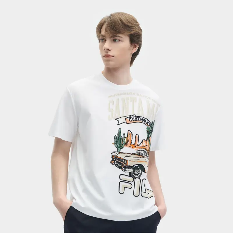 FILA Heritage Collection T Shirt Men's White-5