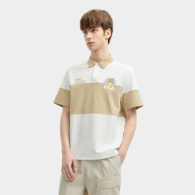 FILA ORIGINALE Polo Shirt Men's Cloud White-2