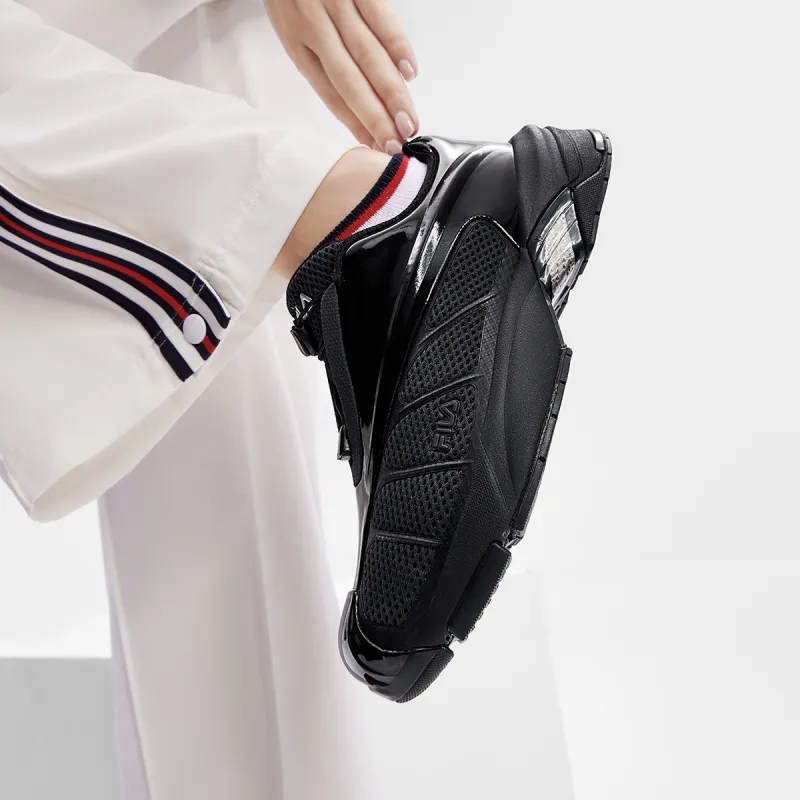 FILA Wear Resistant Low Top Casual Shoes Women's Black-7