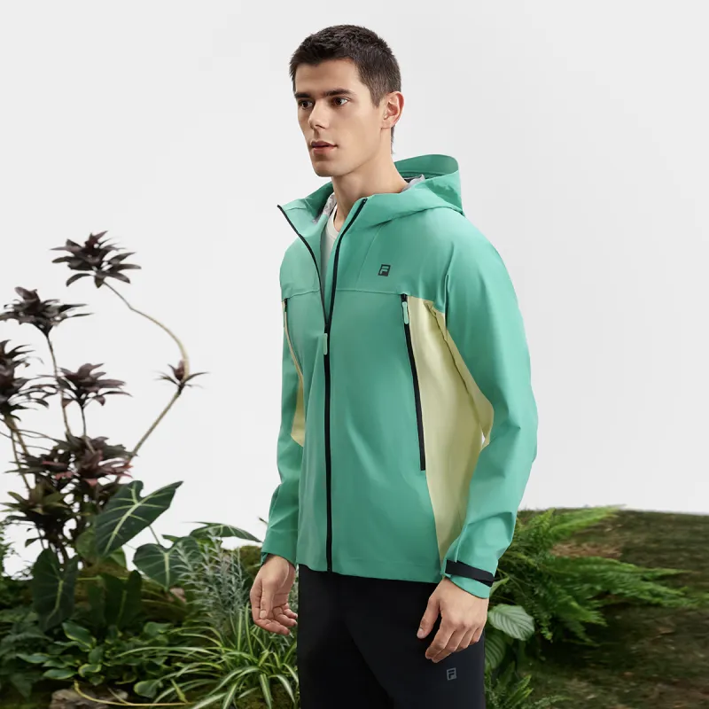 FILA Athletics Mountain Versatile Waterproof And Windproof Windbreaker Jacket Men's Cardamom Green GN-5