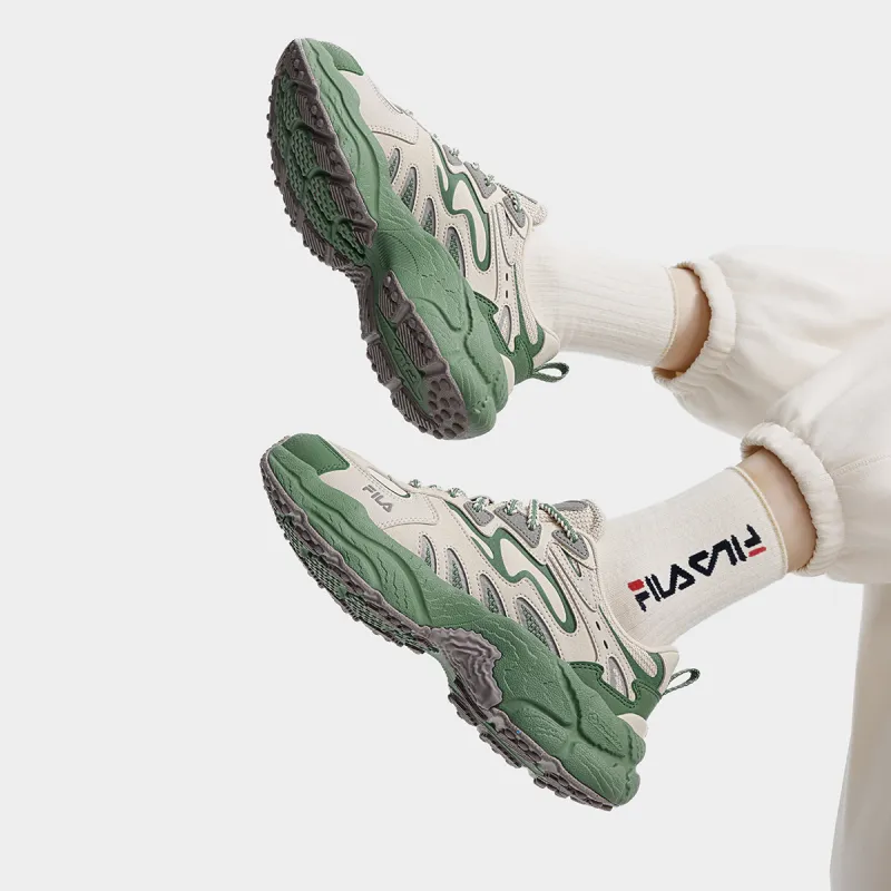 FILA Fern Slip-Resistant Low-Top Running Shoes Women's Green-4