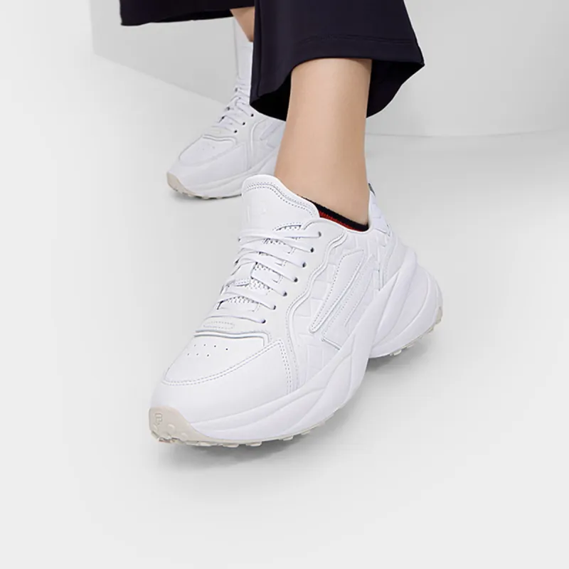 FILA Anti Slip Wear Resistant Low Top Casual Shoes Women's FILA White-4
