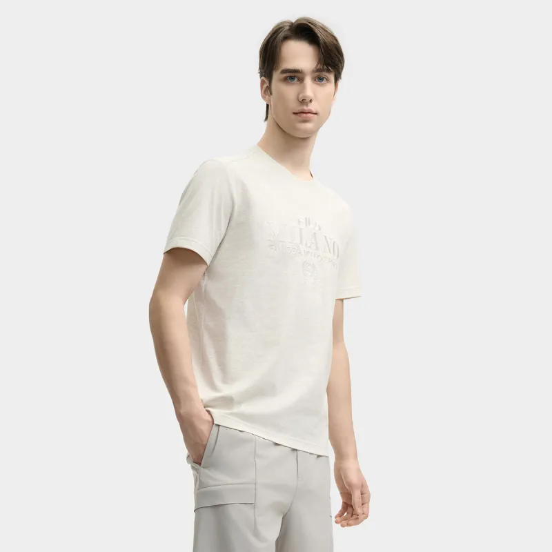 FILA MILANO Collection T Shirt Men's Light Khaki Heather Gray-4