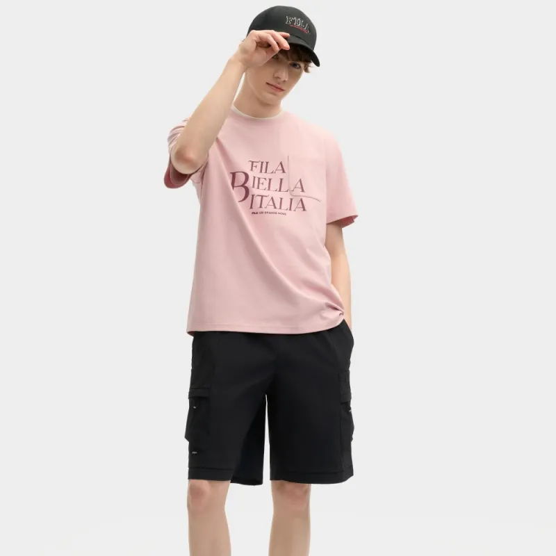 FILA ORIGINALE T Shirt Men's Light Gray Pink-5
