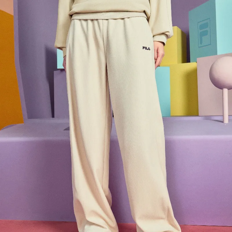 FILA Knitted Sweatpants Women's Almond Khaki-3
