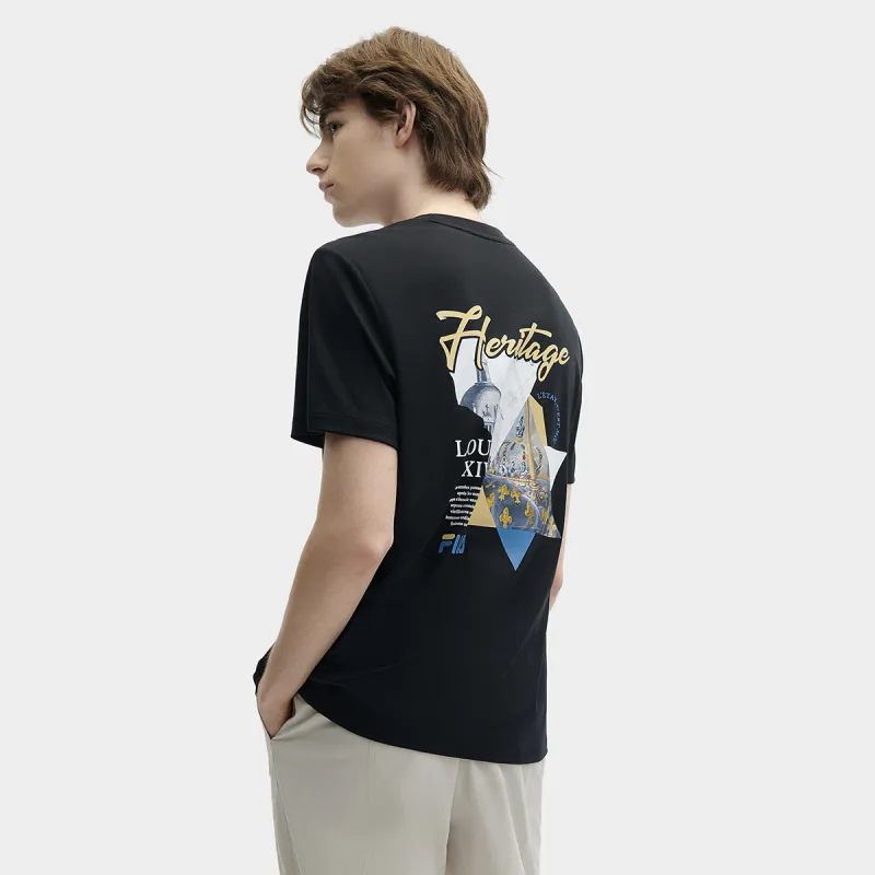 FILA T Shirts Men Jet Black-3