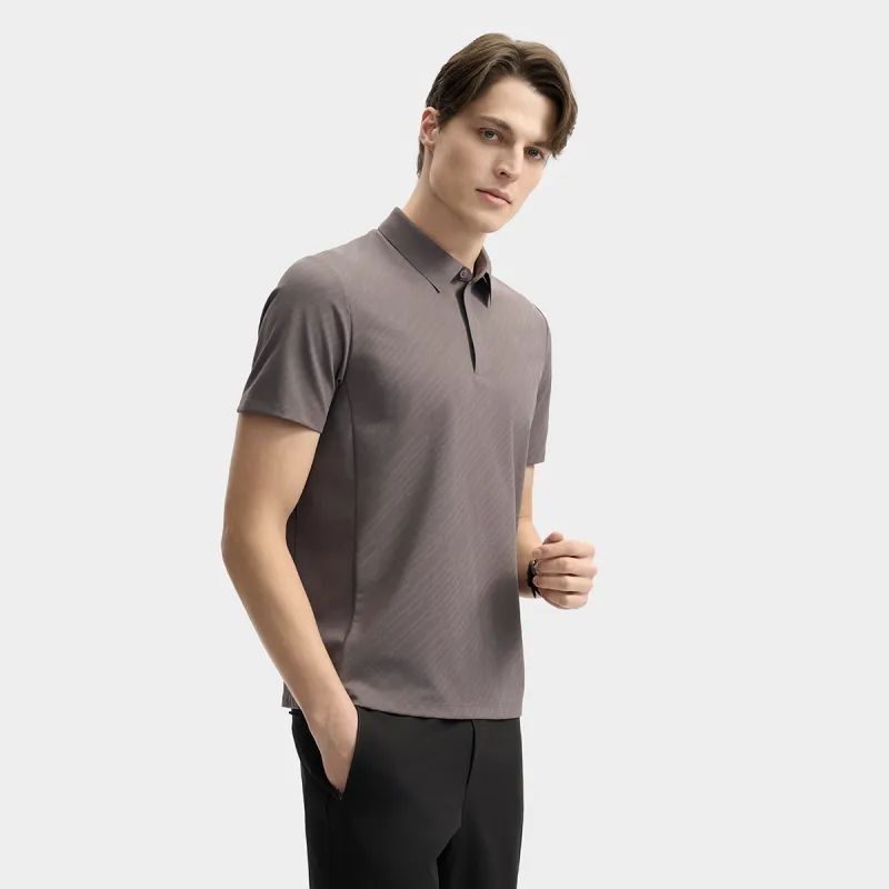 FILA Polo Shirt Men's Dark Fuchsia-4