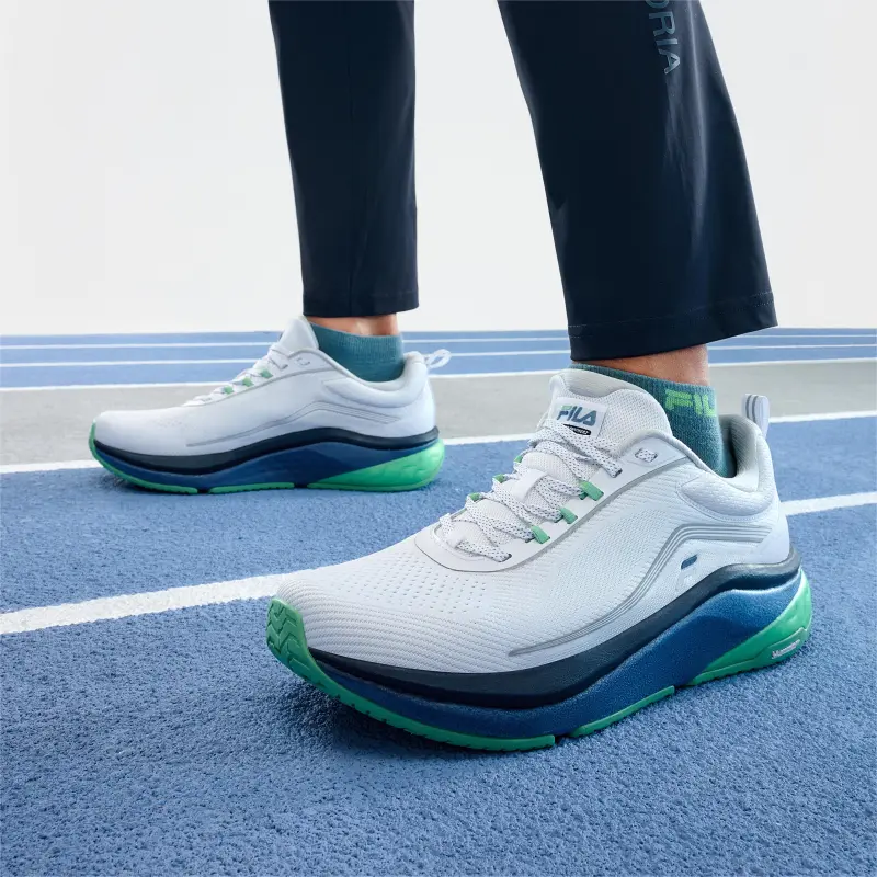 FILA SPDPANTHER2 Cushioned Slip Resistant Rebound Low Top Casual Running Shoes Men's White-5