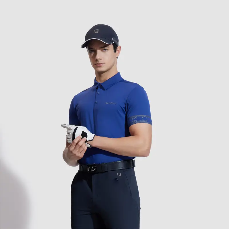 FILA Polo Shirts Men Deep Midnight Blue-3