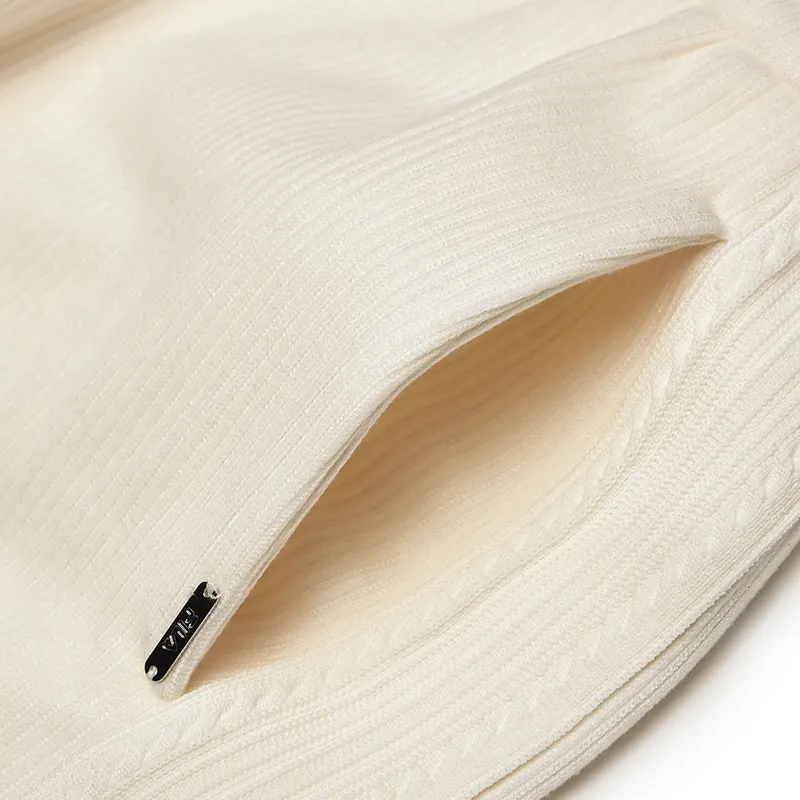 FILA Knitted Sports Pants Women's Steam White-8