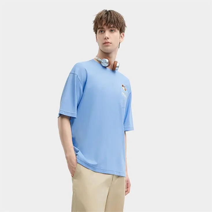 FILA SS24 T-Shirt Men's Cloudy Mountain Blue-5