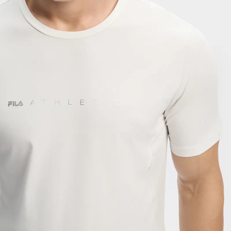 FILA T Shirts Men Mist White-3