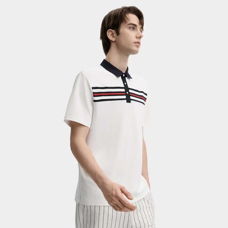 FILA Polo Shirts Men Cloud White-4