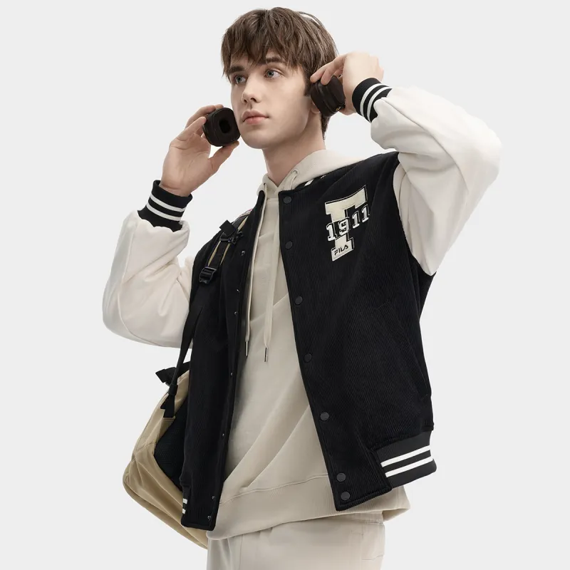 FILA Baseball Jacket Men's Jet Black-3