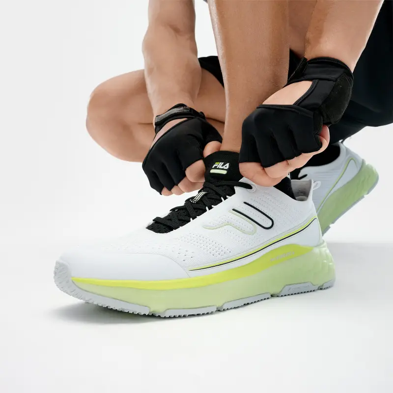 FILA MIND 7 Cushioning Anti Slip And Wear Resistant Low Top Casual Running Shoes Men's White-6