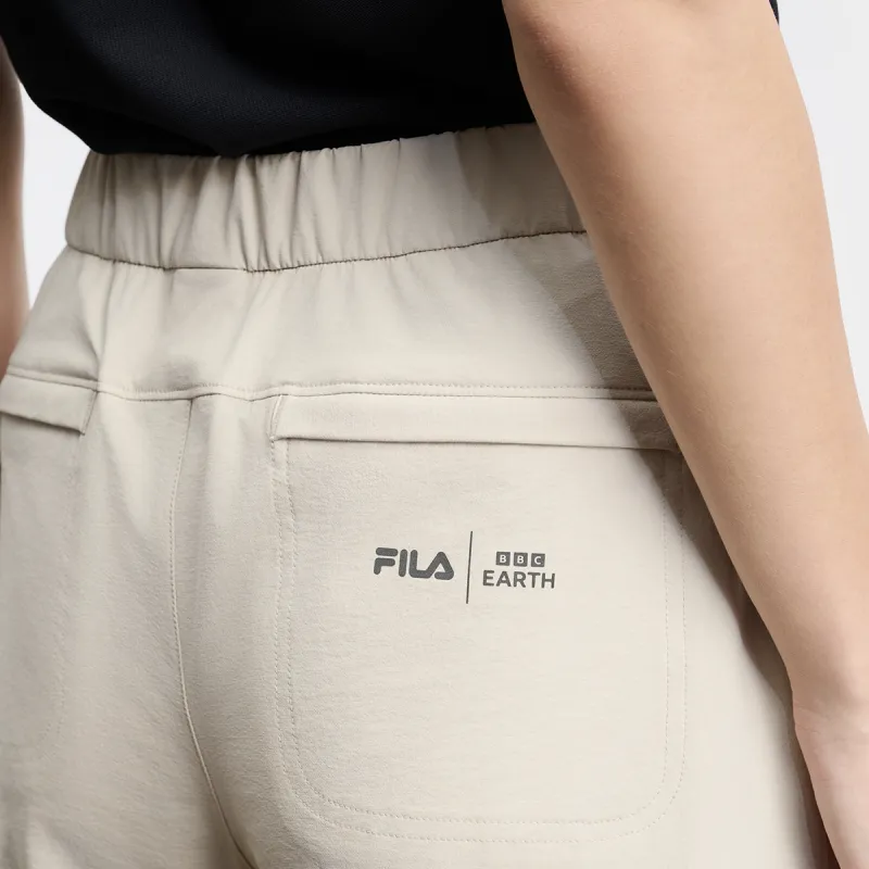 FILA x BBC EARTH Casual Pants Women's Camel-4