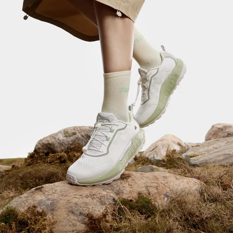 FILA Anti Slip Wear Resistant Low Top Outdoor Shoes Women's Bright White-5