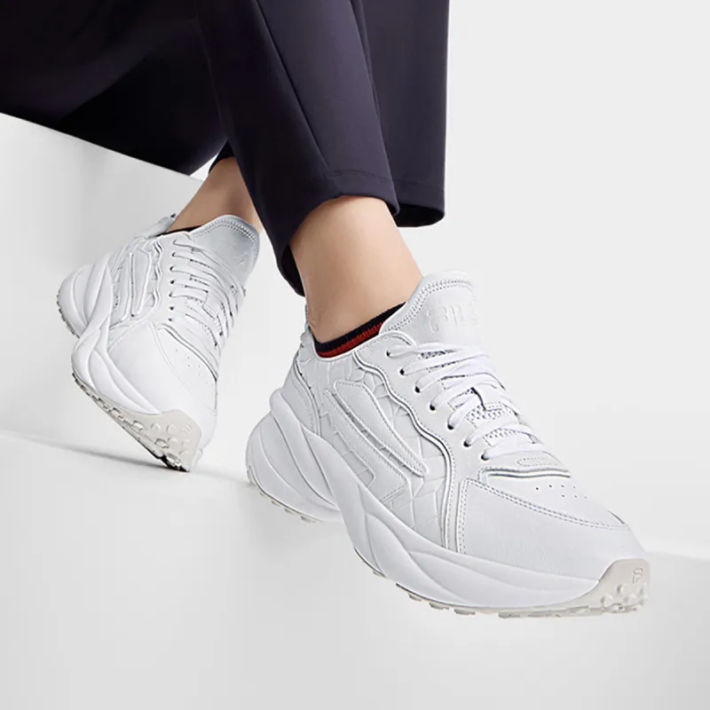 FILA Anti Slip Wear Resistant Low Top Casual Shoes Women's FILA White-8