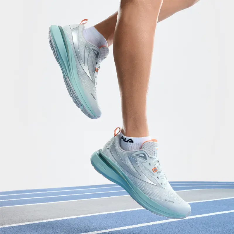 FILA NUVOLE Shock Absorbers Slip Resistant Breathable Low Top Running Shoes Men's Fading Blue-7