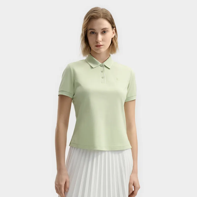 FILA WHITE Polo Shirt Women's Herbal Green-2