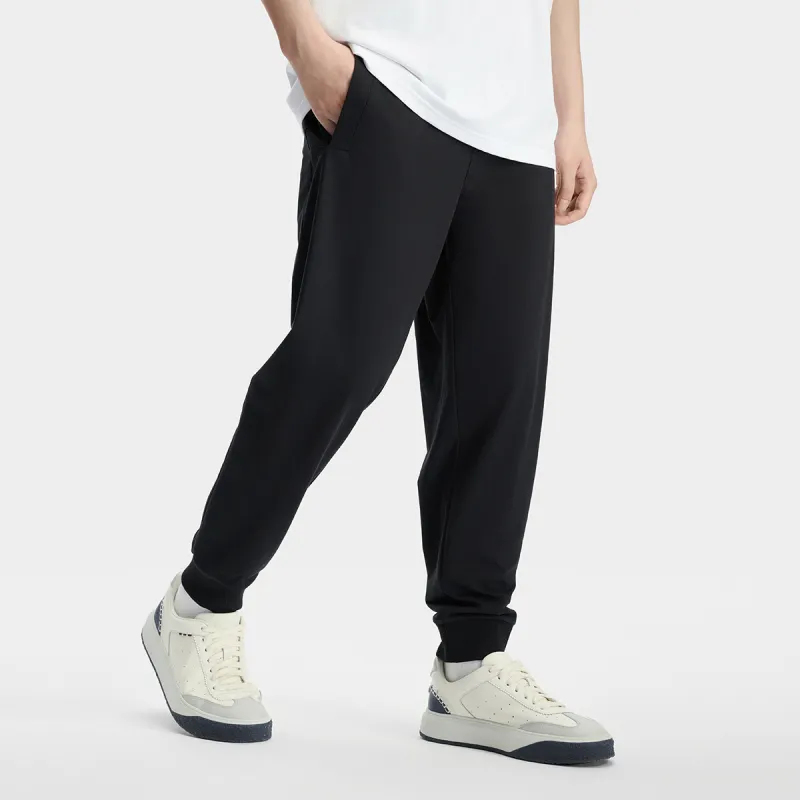 FILA x PENGPIDUZHONGXIN LIANMINGKUAN Knitted Sports Pants Men's Jet Black-5