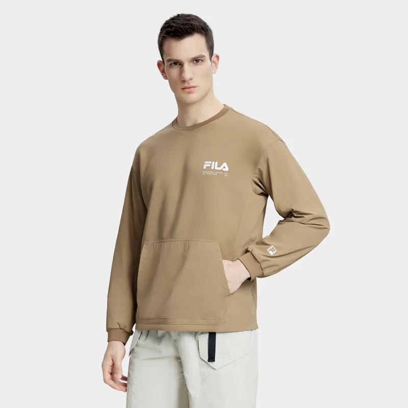 FILA Sweatshirt Unisex Sandalwood Chestnut Brown-4