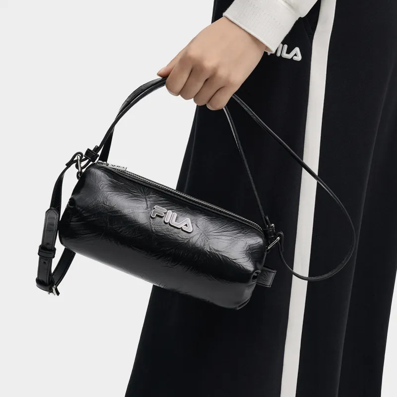FILA Synthetic Leather One Shoulder Handbag Mini Women's Jet Black-4