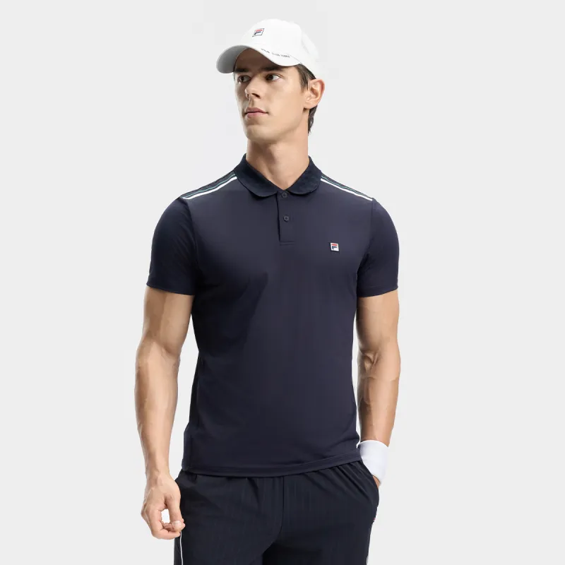 FILA Polo Shirt Men's RD Royal Blue-3