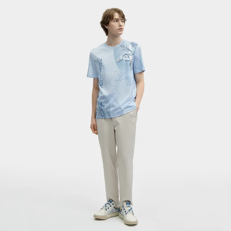 FILA Heritage Set-in Sleeve T-Shirt Men's Blue-5
