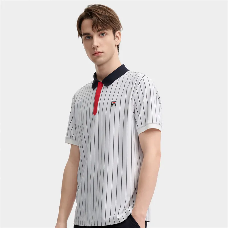 FILA Polo Shirts Men Cloud White-5