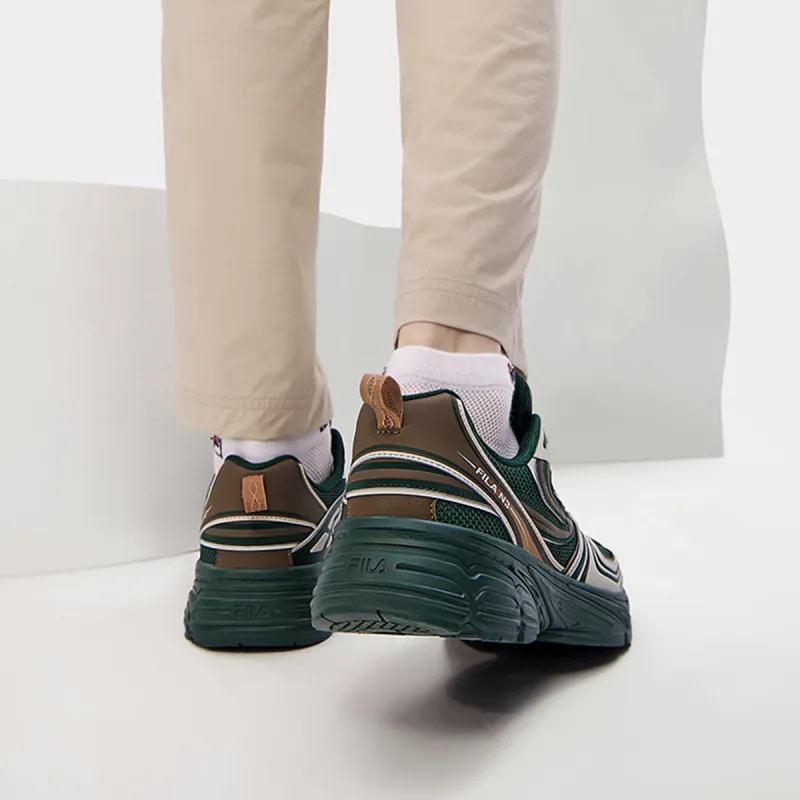 FILA INTERUN Cushioning Anti Slip Wear Resistant Breathability Low Top Casual Shoes Men's Green Silver-5