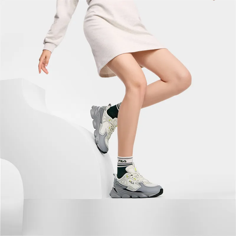 FILA Vintage Collection Anti Slip Wear Resistant Low Top Casual Shoes Women's Haze Gray/Alloy Gray-4