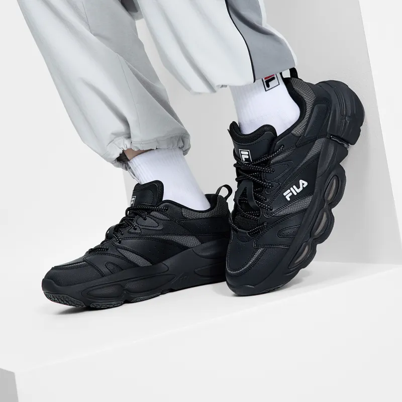 FILA ET Wear Resistant Slip Resistant Low Top Casual Shoes Men's Black-3