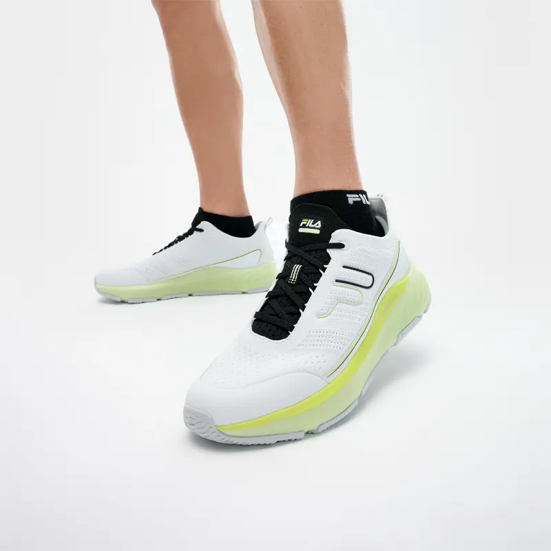 FILA MIND 7 Cushioning Anti Slip And Wear Resistant Low Top Casual Running Shoes Men's White-4