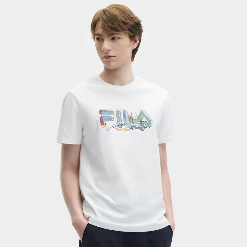FILA Heritage SS24 T Shirt Men's Standard White-4