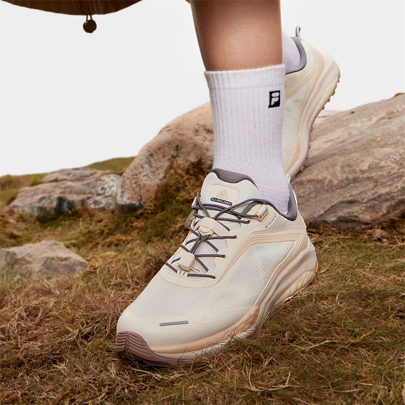 FILA Wear-Resistant Low-Top Outdoor Shoes Women's Milk White/Sunset Yellow-8