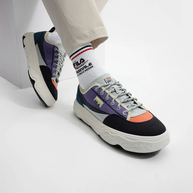 FILA MODERNO Slip-Resistant Low-Top Canvas Shoes Men's Blue Purple-5