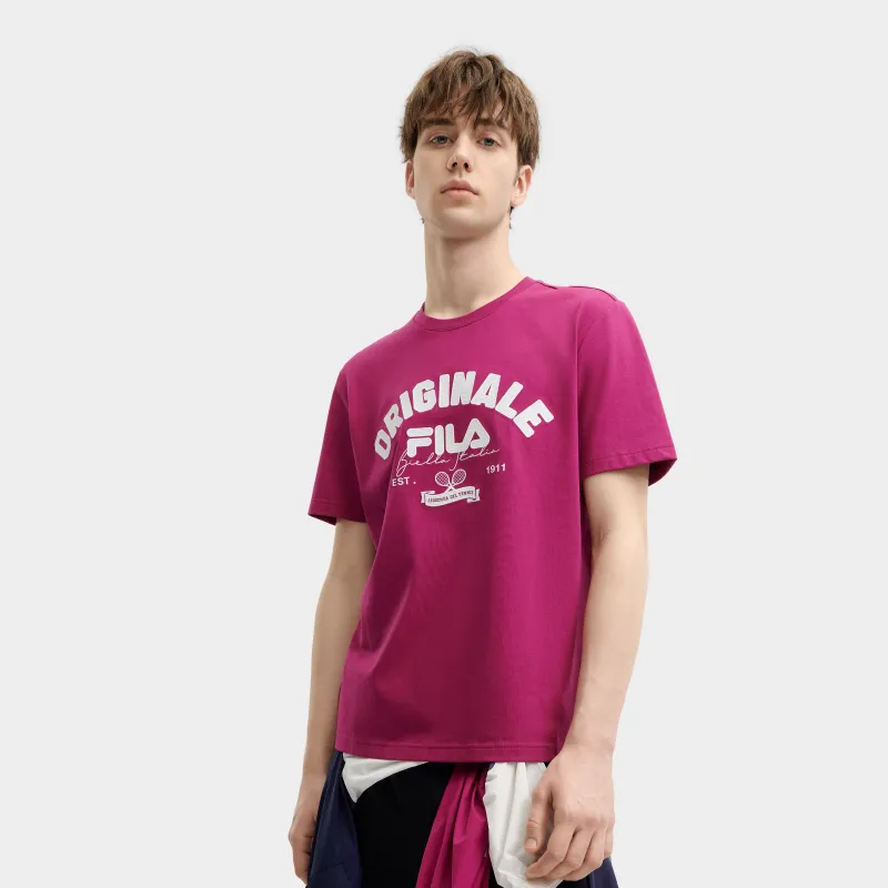 FILA T Shirts Men Rosy Red-2