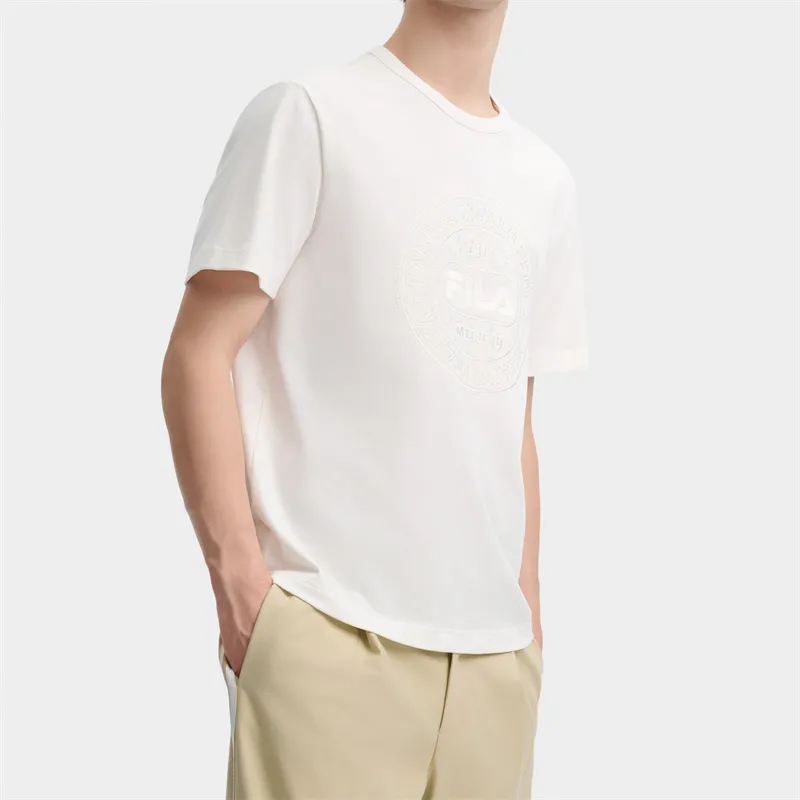 FILA T Shirts Men Cloud White-5