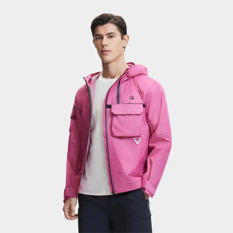 FILA Jackets Men Spring Plum Red-3