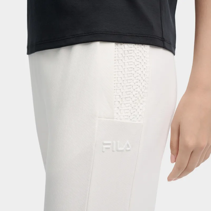 FILA Knitted Sweatpants Women's Cloud White-2