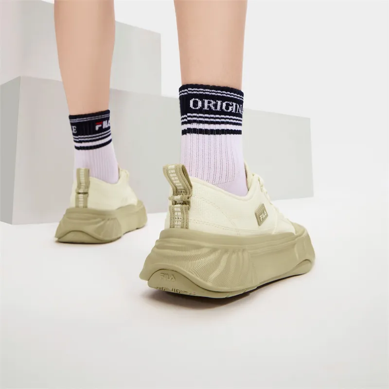 FILA Fosso Low Top Canvas Shoes Women's Milk White-7